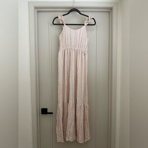 Jessica Simpson Cream Ruffled Tiered Maxi Sundress